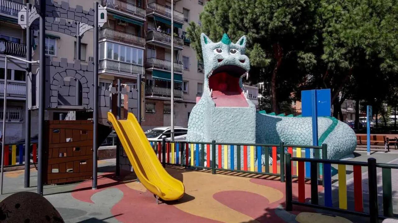 El parque infantil 'El Drag&oacute;n de La Elipa', en el distrito de Ciudad Lineal en imagen de archivo de EP.