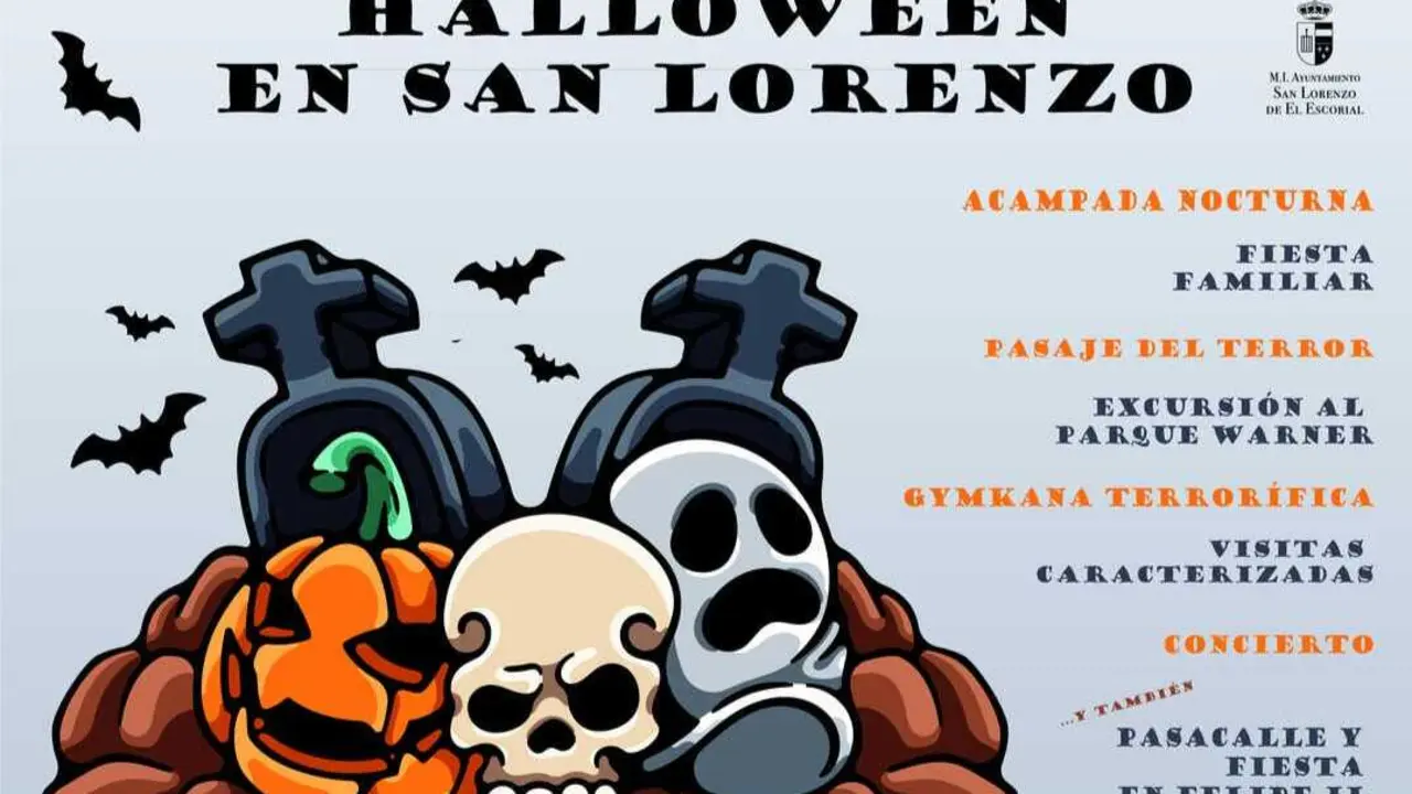 Cartel de Halloween en San Lorenzo de El Escorial