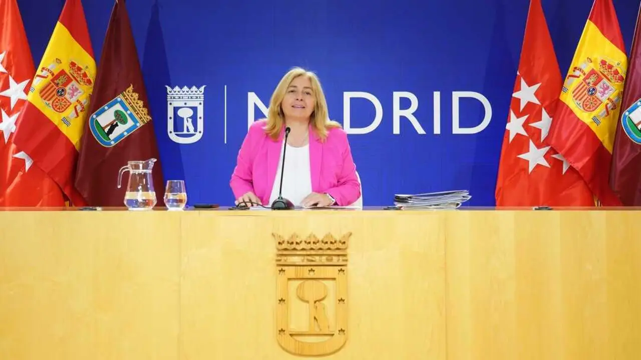 Inma Sanz, vicealcaldesa y portavoz de Madrid, en rueda de prensa