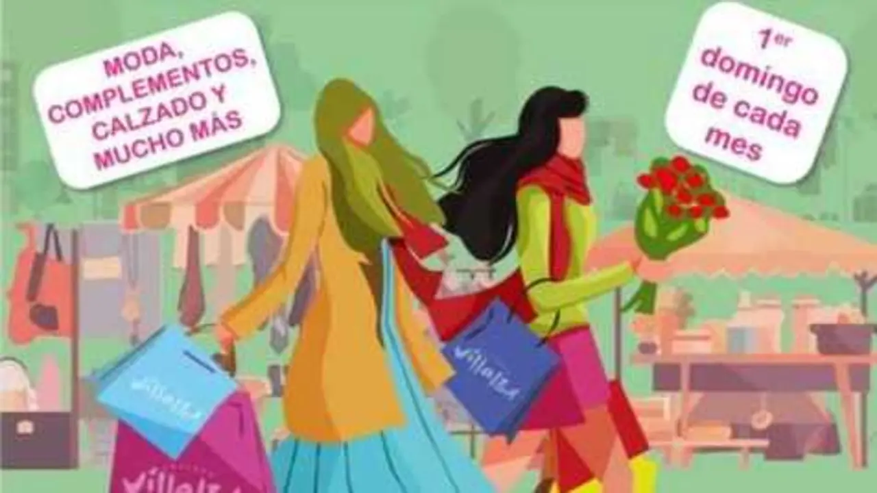 Cartel del &lsquo;Mercadillo de los Caprichos&rsquo; de Collado Villalba.