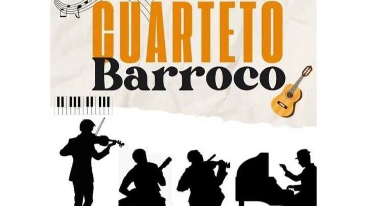 Cartel del concierto de cuarteto barroco en M&oacute;stoles.