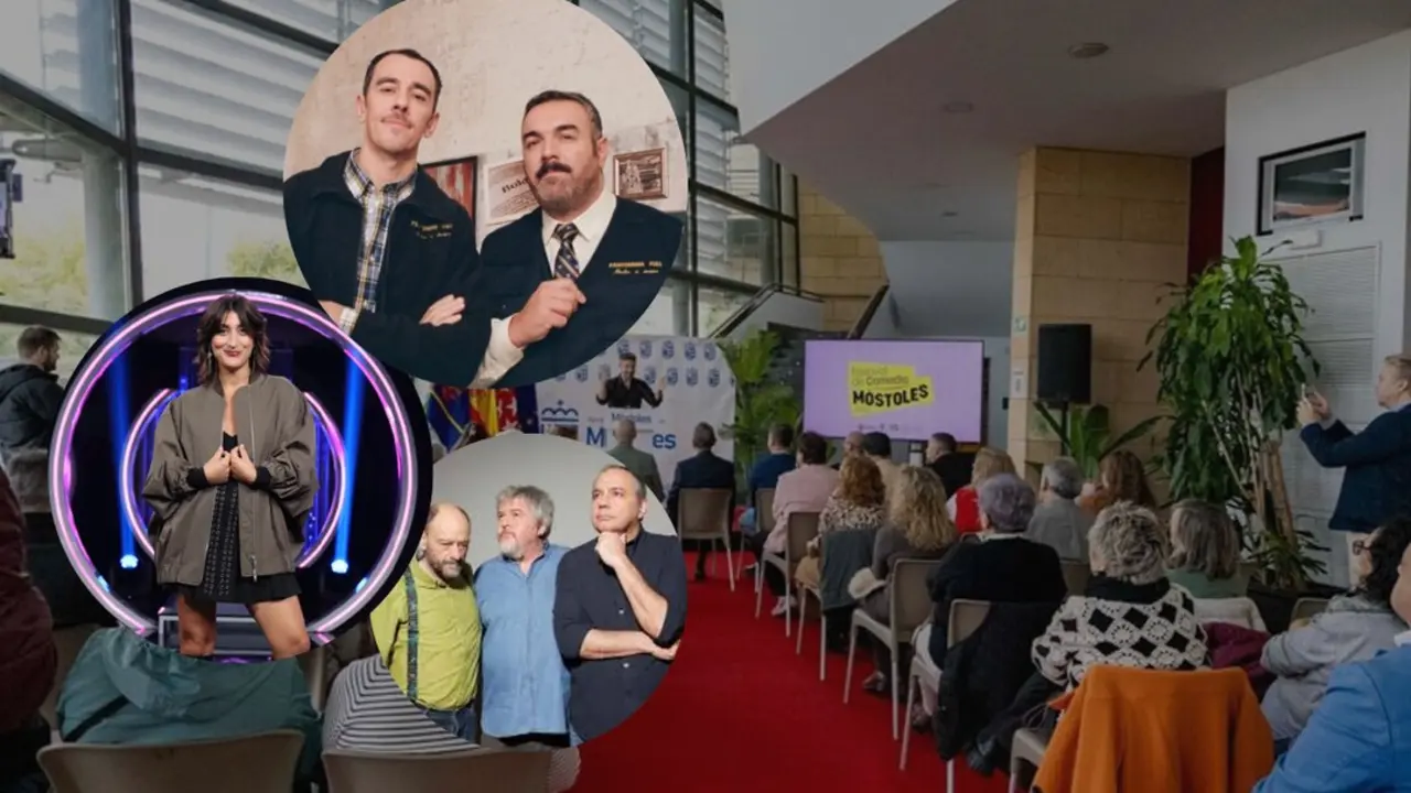 Goyo Jim&eacute;nez, Susi Caramelo y Luis Piedrahita forman parte de la treintena de artistas del III Festival de Comedia. Imagen del Ayuntamiento de M&oacute;stoles.