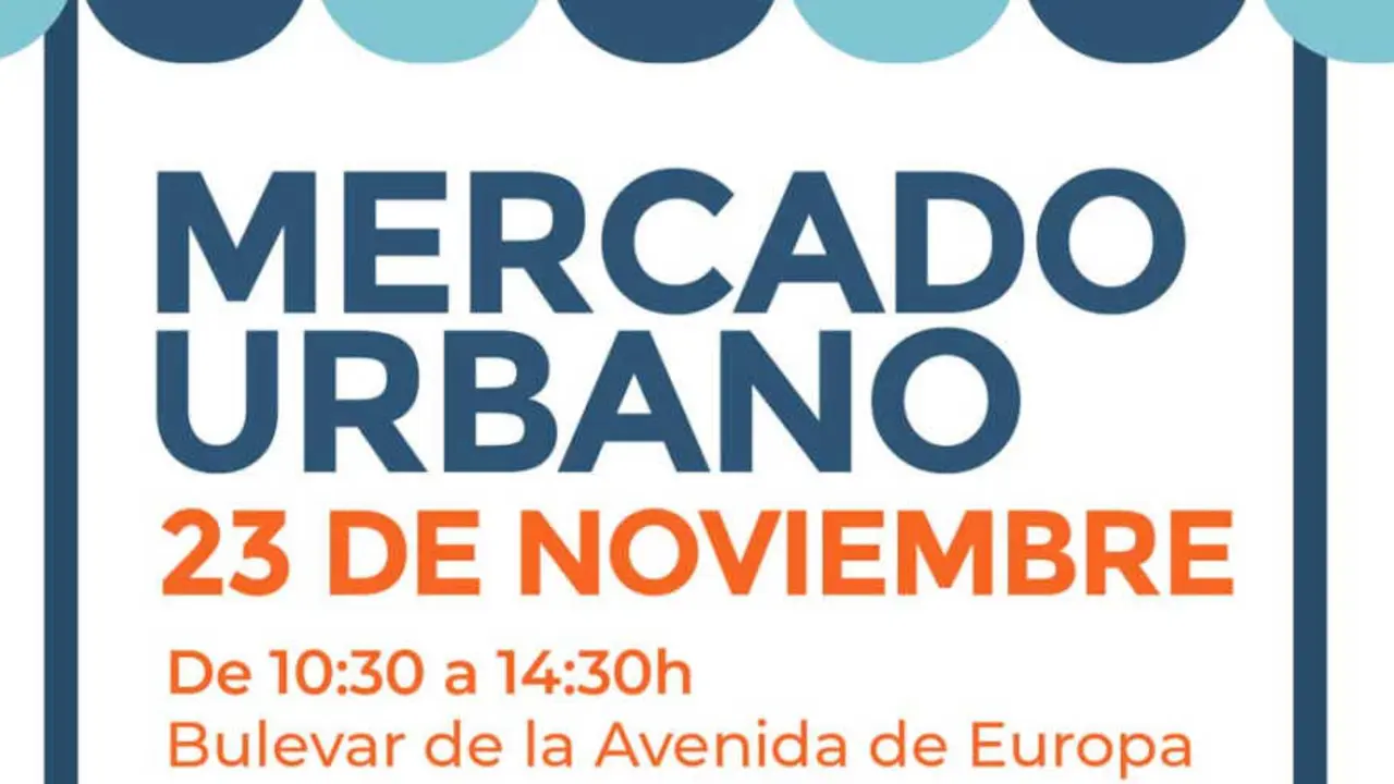 Cartel del Mercado Urbano de Pozuelo de Alarc&oacute;n.