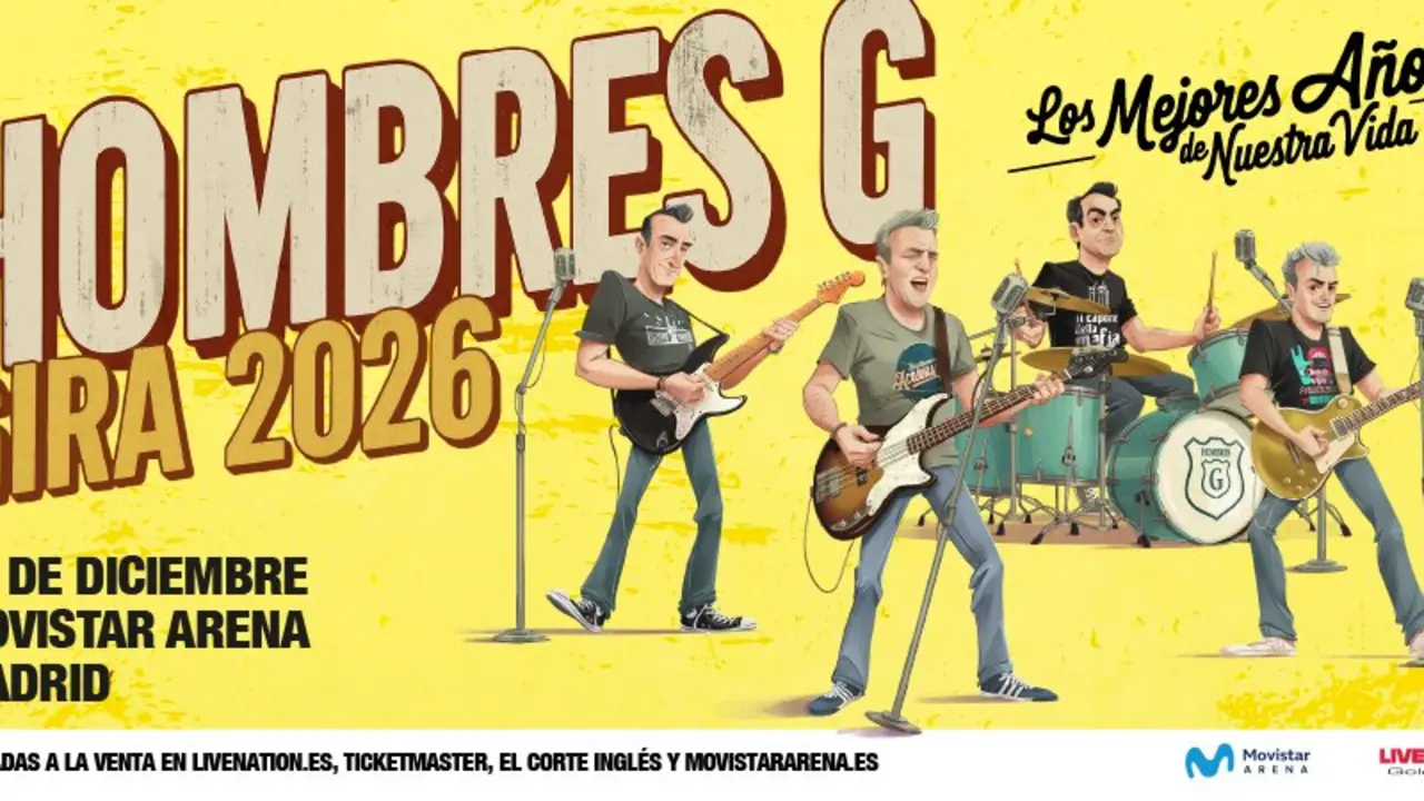Cartel de Hombres G. Movistar Arena.