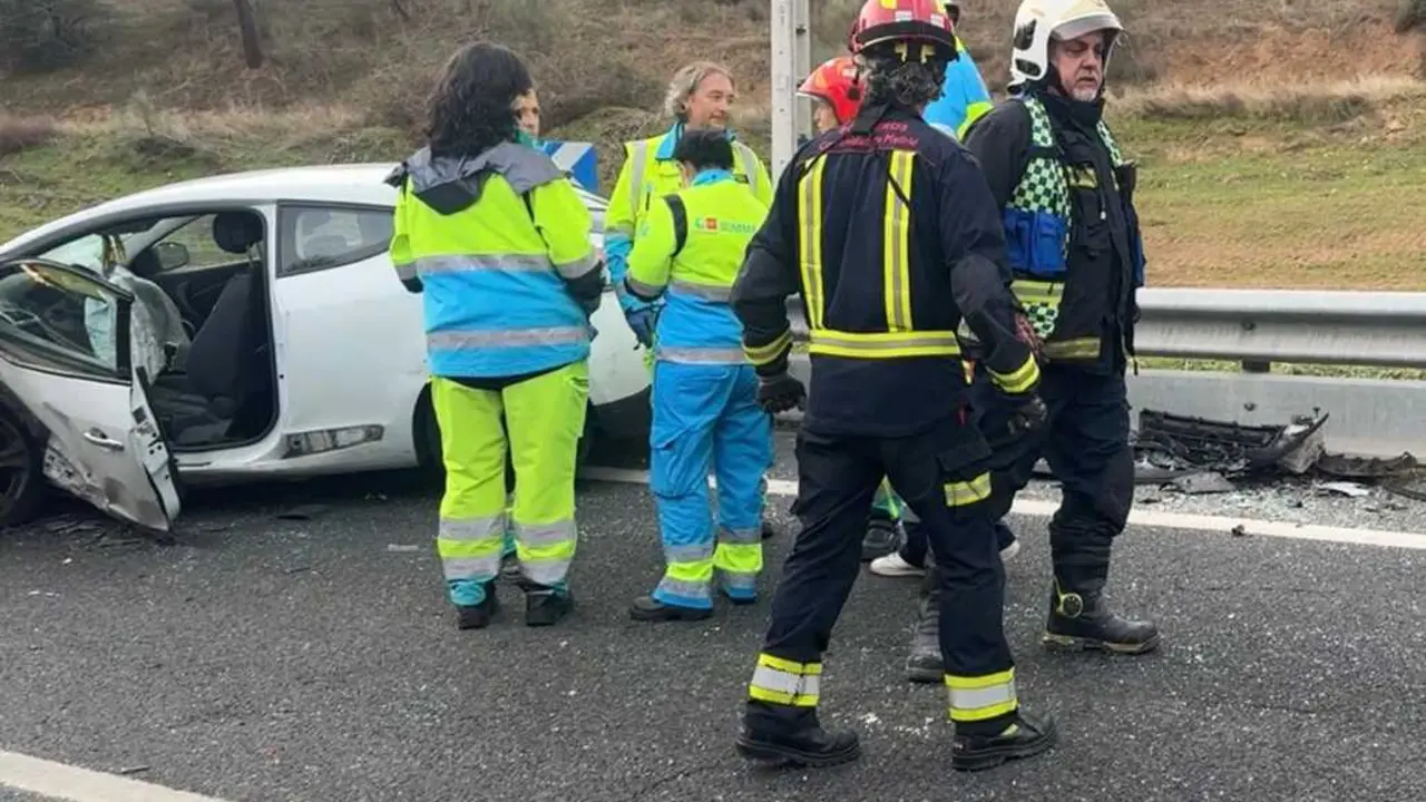 Lugar del accidente. Imagen de Emergencias Madrid.