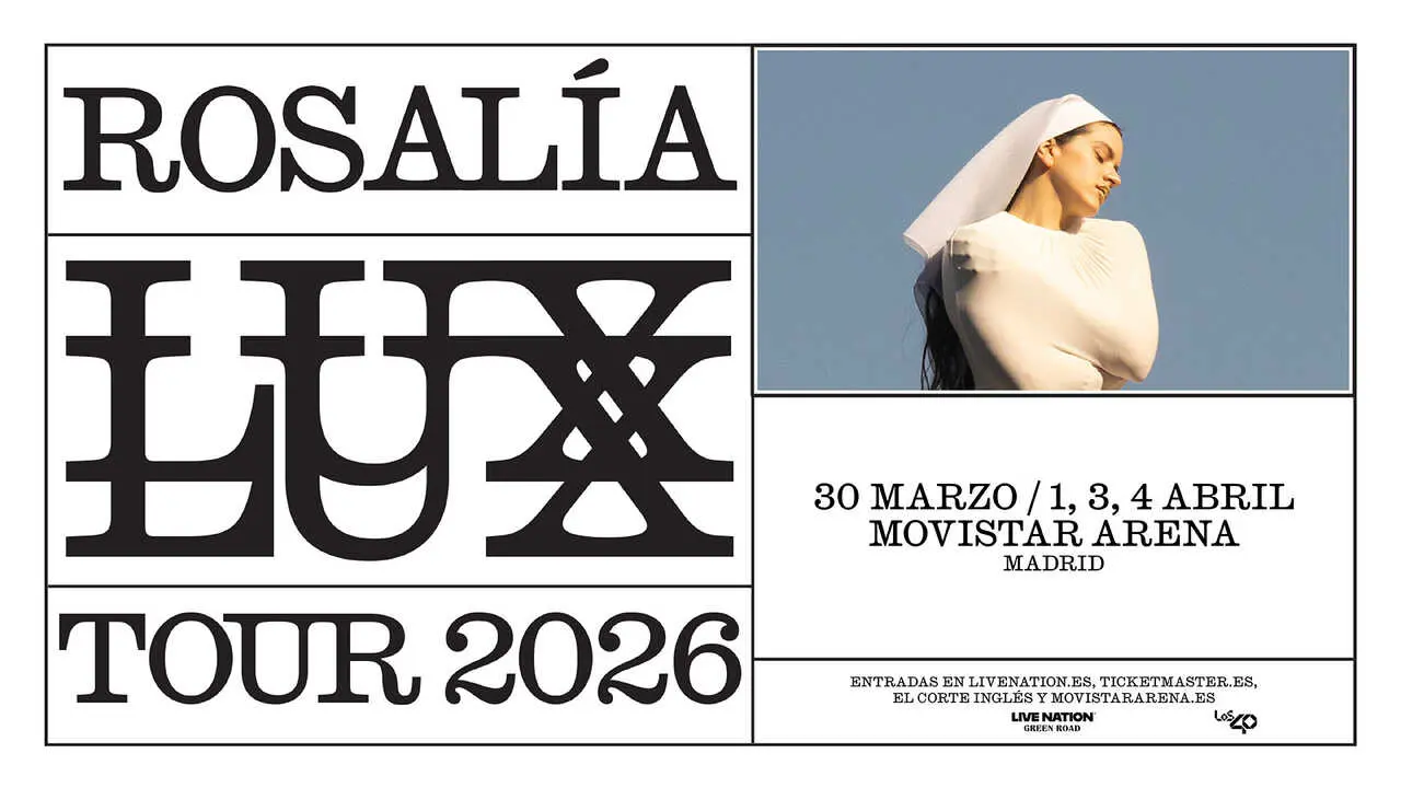 Cartel del concierto de 'Lux', de Rosal&iacute;a.