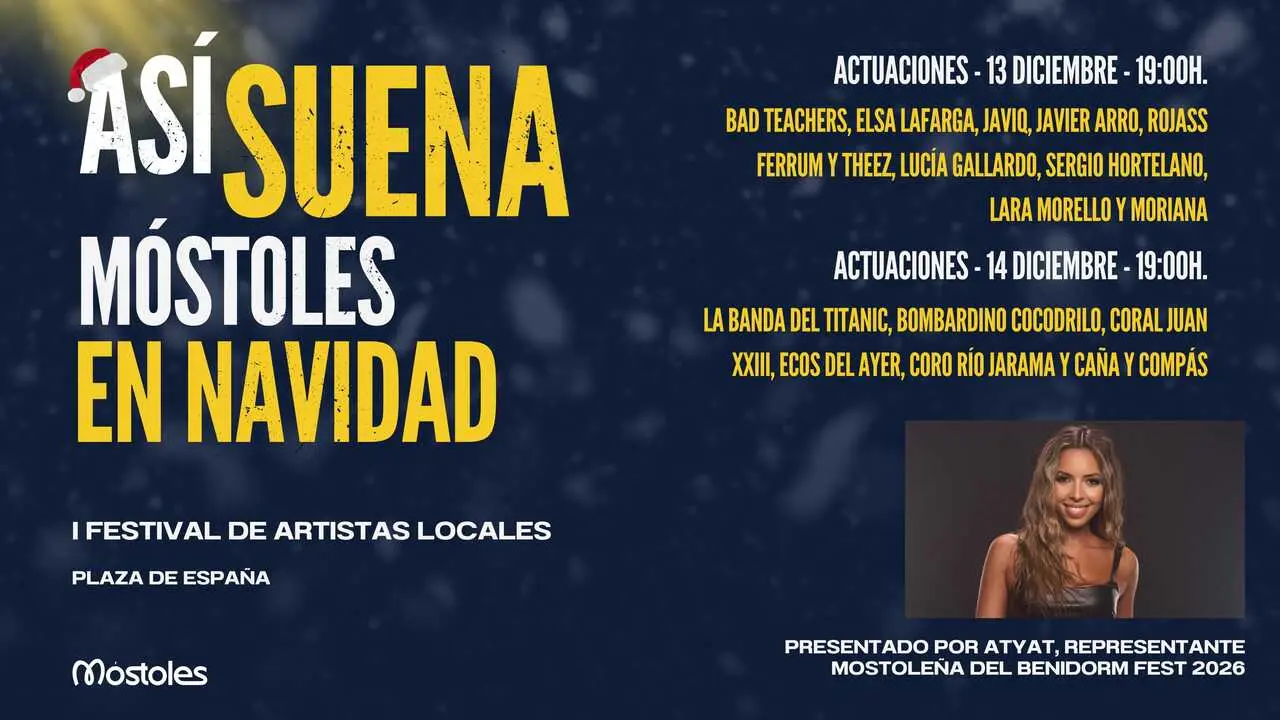 Cartel de 'As&iacute; Suena M&oacute;stoles en Navidad'