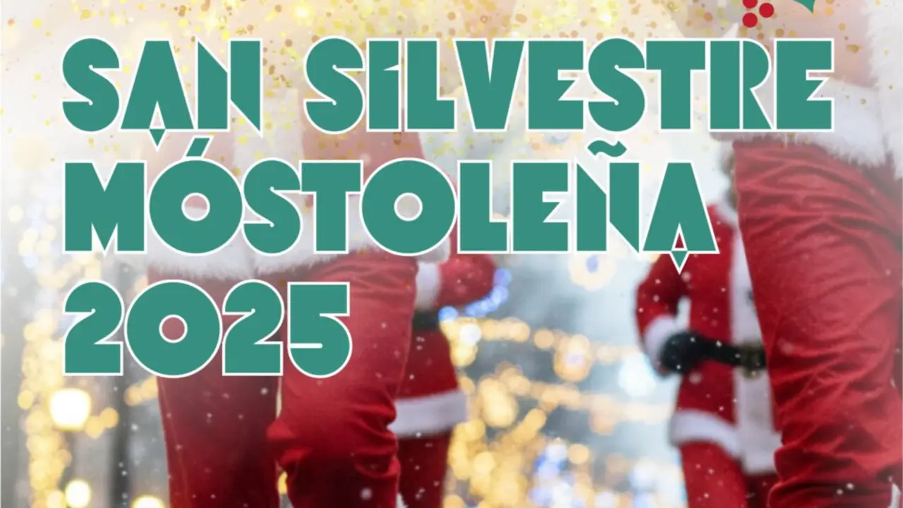 Cartel de la San Silvestre 2025 de M&oacute;stoles.