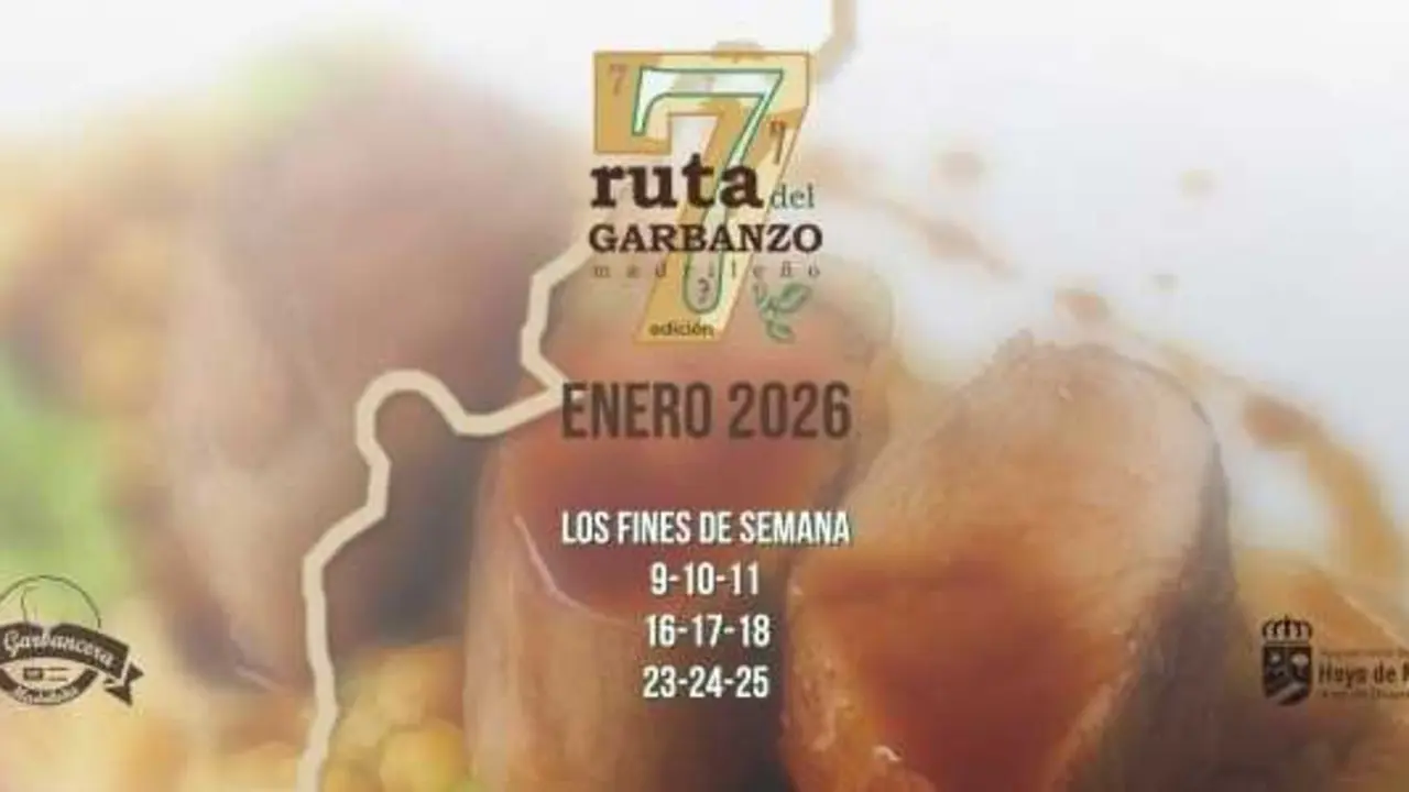 Cartel de la Ruta del Garbanzo de Hoyo de Manzanares.