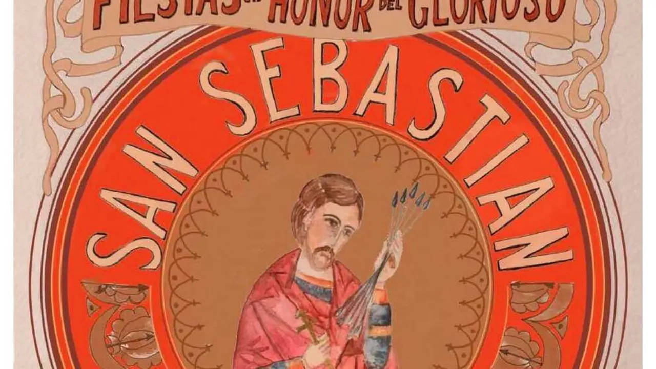 Cartel de las Fiestas de de San Sebasti&aacute;n de San Lorenzo de El Escorial y la Villa de El Escorial.