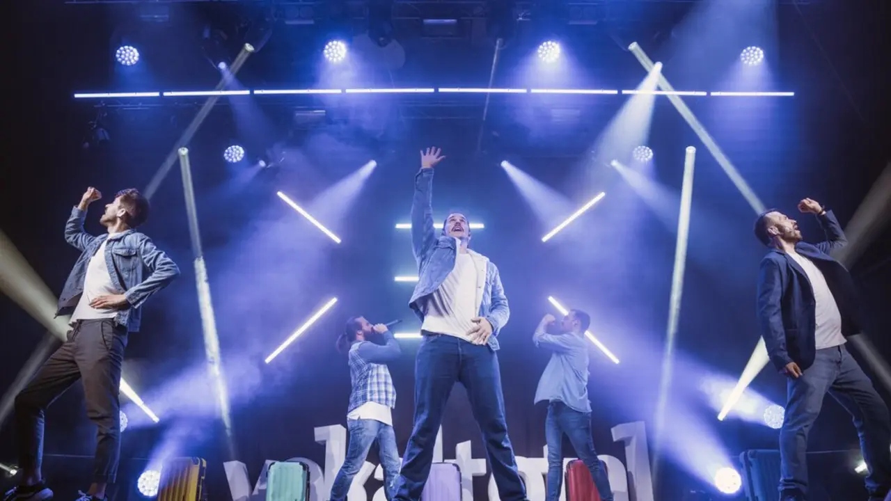 Un momento de 'Vocal Express', en el Teatro Lara.