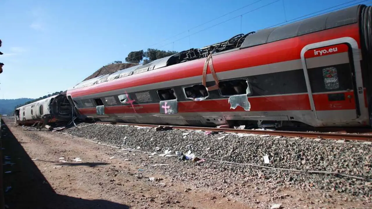 El tren accidentado en C&oacute;rdoba.