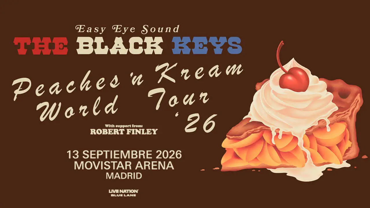 Cartel del concierto de The Black Keys. Imagen de Movistar Arena.