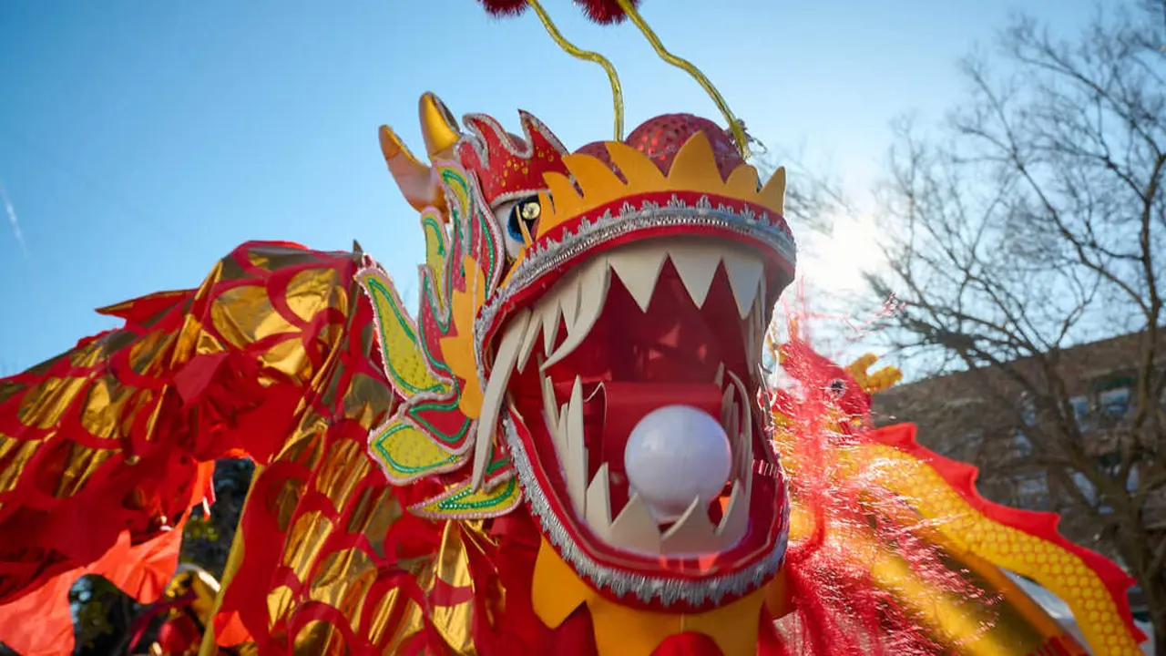 Danzas de leones y dragones. Imagen de A&ntilde;o Nuevo Chino Madrid.