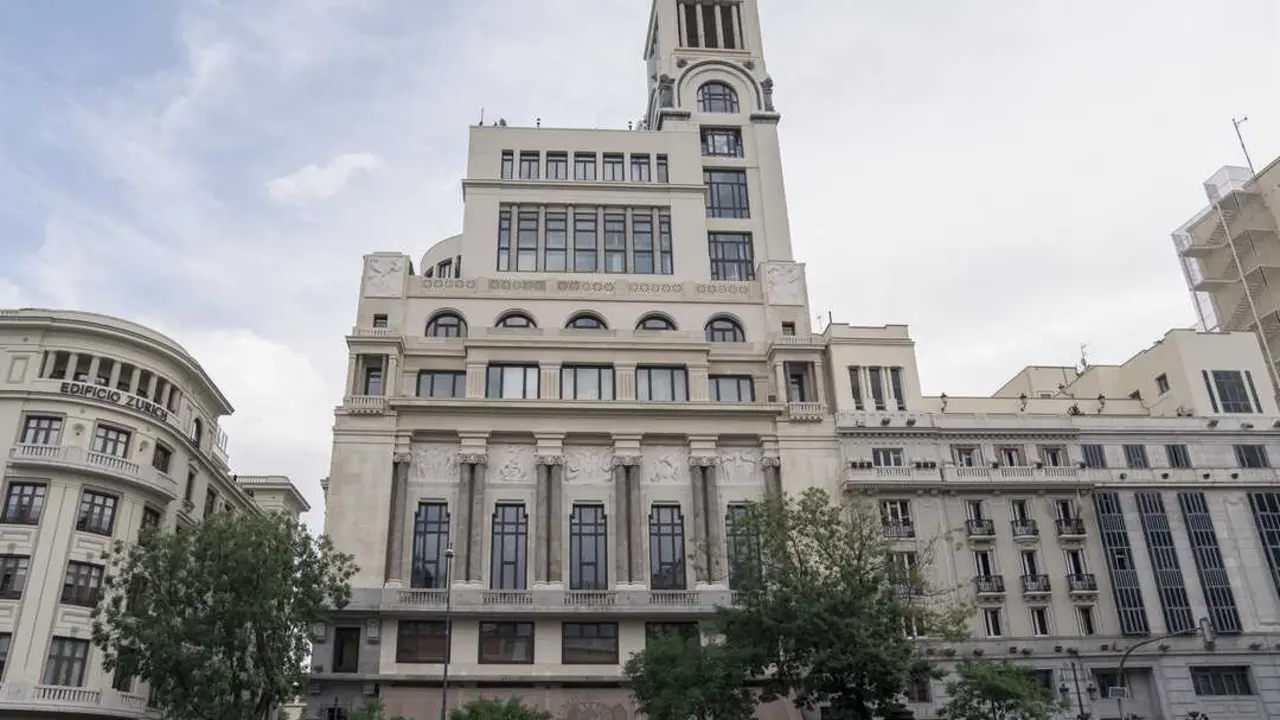 La nueva fachada del C&iacute;rculo de Bellas Artes, a 25 de agosto de 2021, en Madrid (Espa&ntilde;a). Imagen de EP.