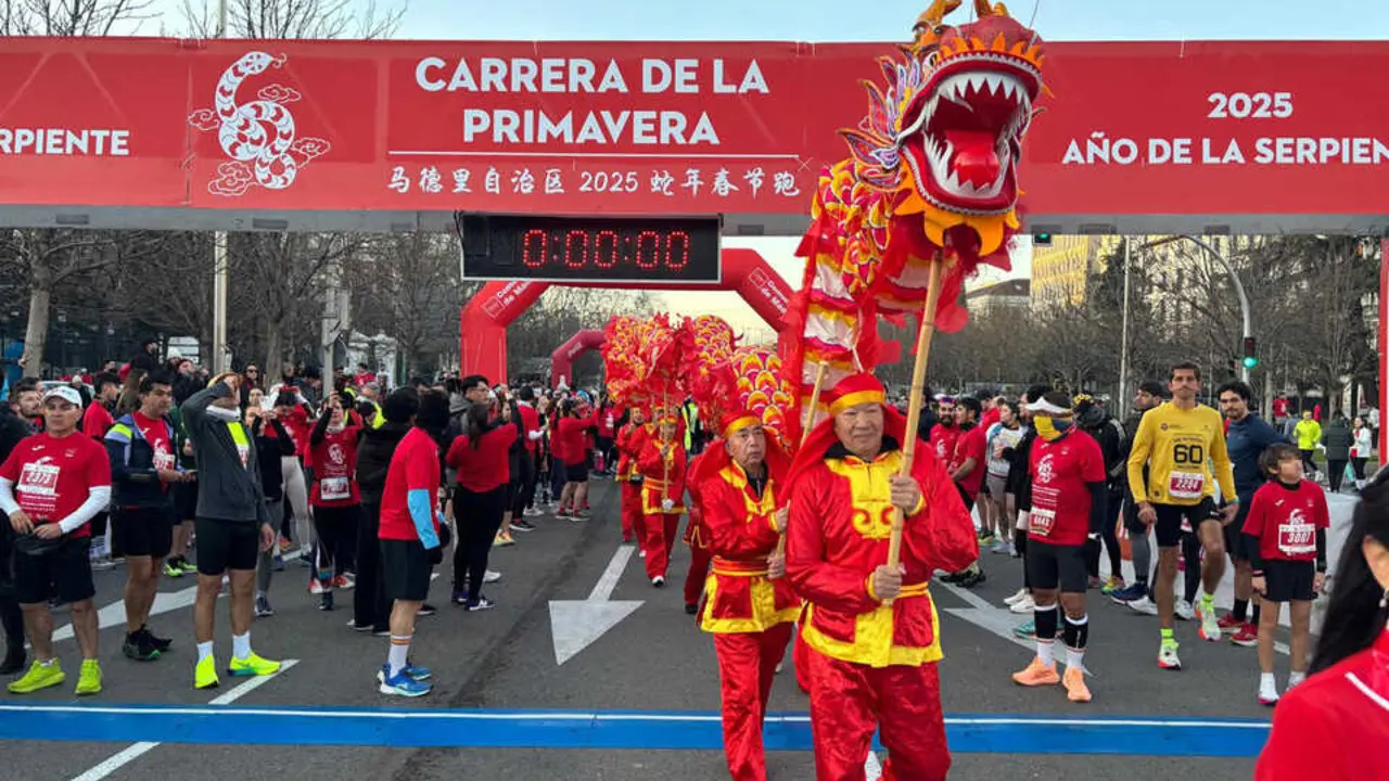 Decenas de personas durante la Carrera de la Primavera, a 9 de febrero de 2025, en Madrid (Espa&ntilde;a). EP.