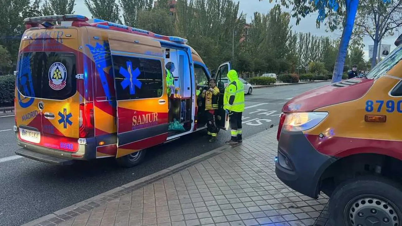 Ambulancias en el accidente.