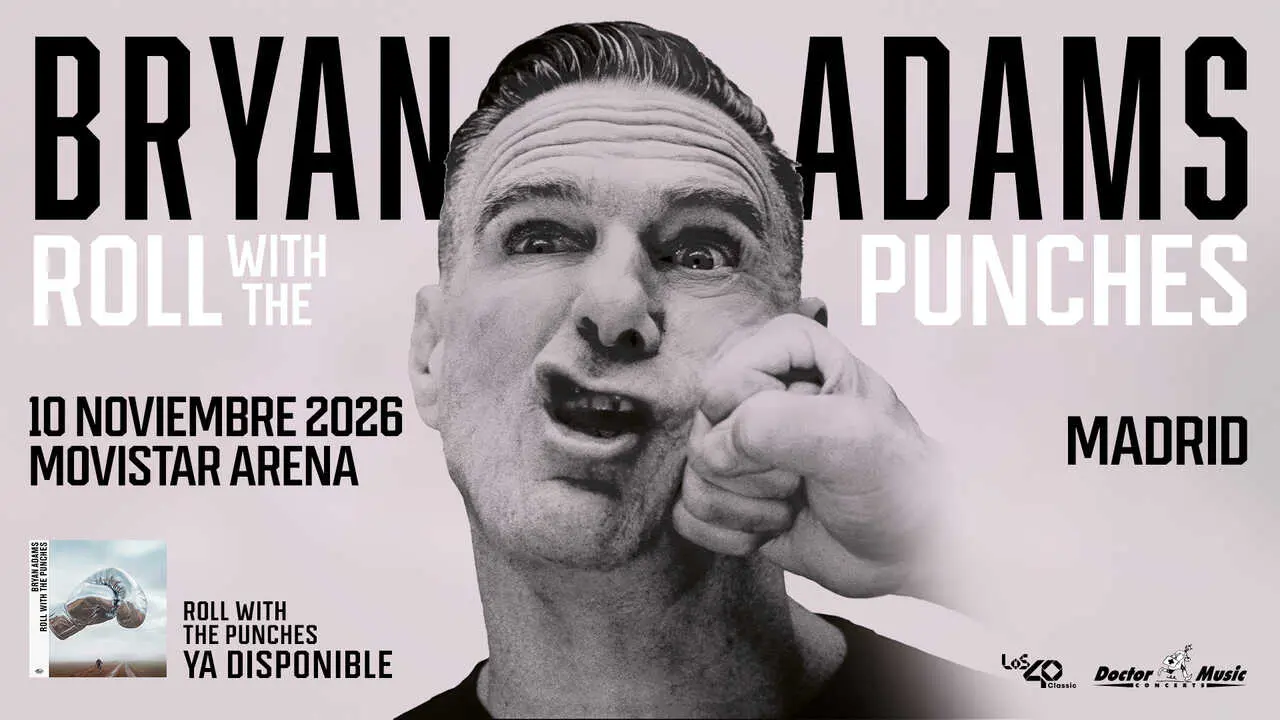 Cartel del concierto de Bryan Adams. Imagen de Movistar Arena.