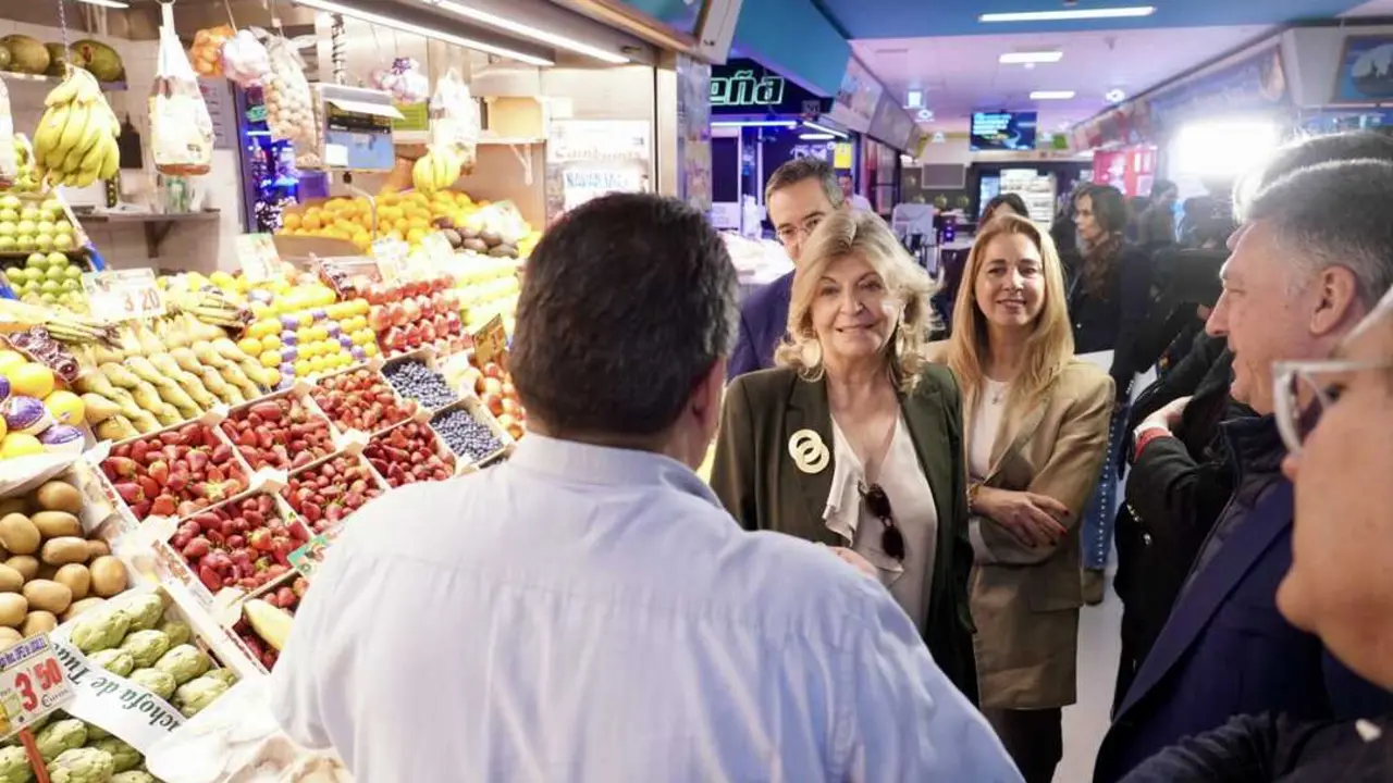 La visita al Mercado de las Ventas. Imagen de Diario de Madrid.