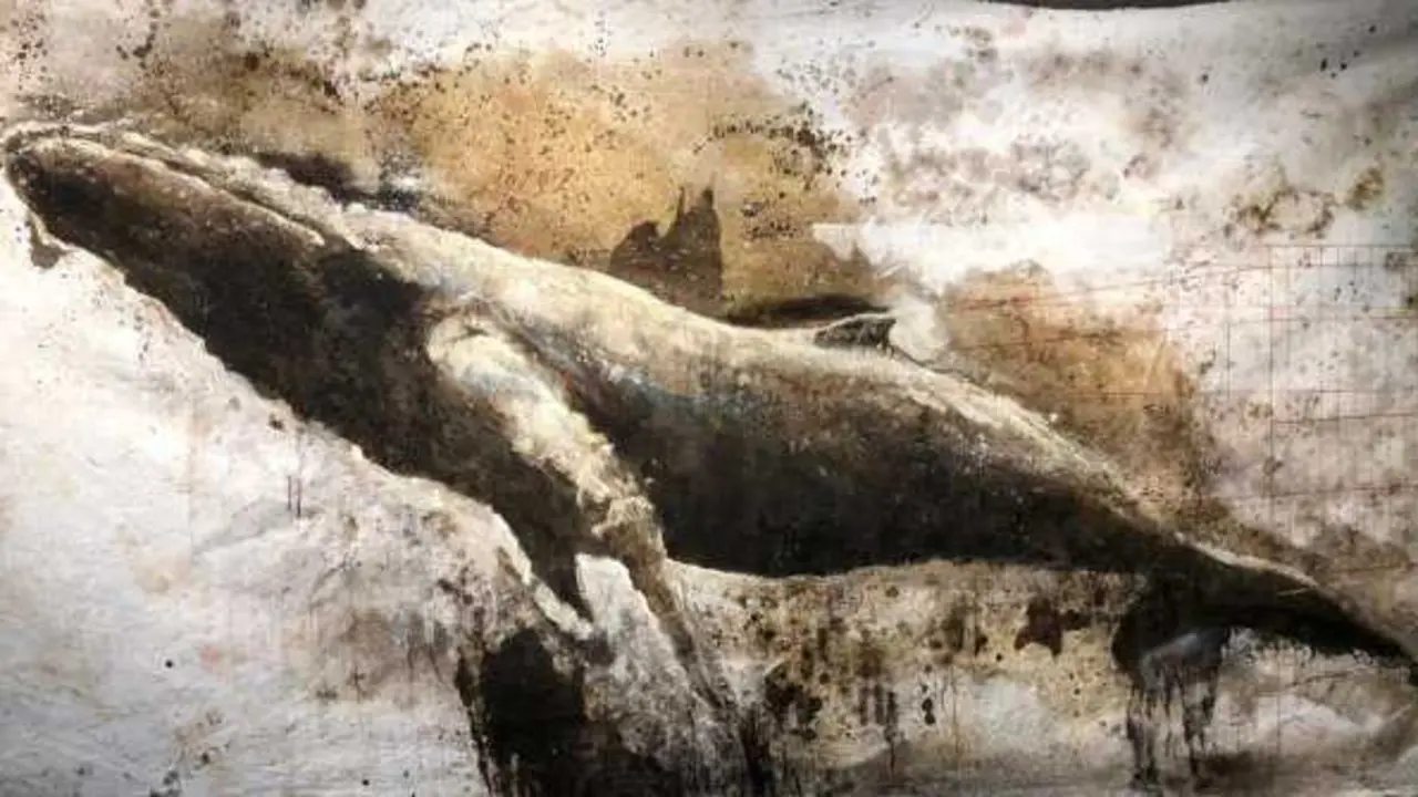 Una de las obras de Moby Ddick. The dream of captain ahab. Imagen del Ayuntamiento de Madrid.