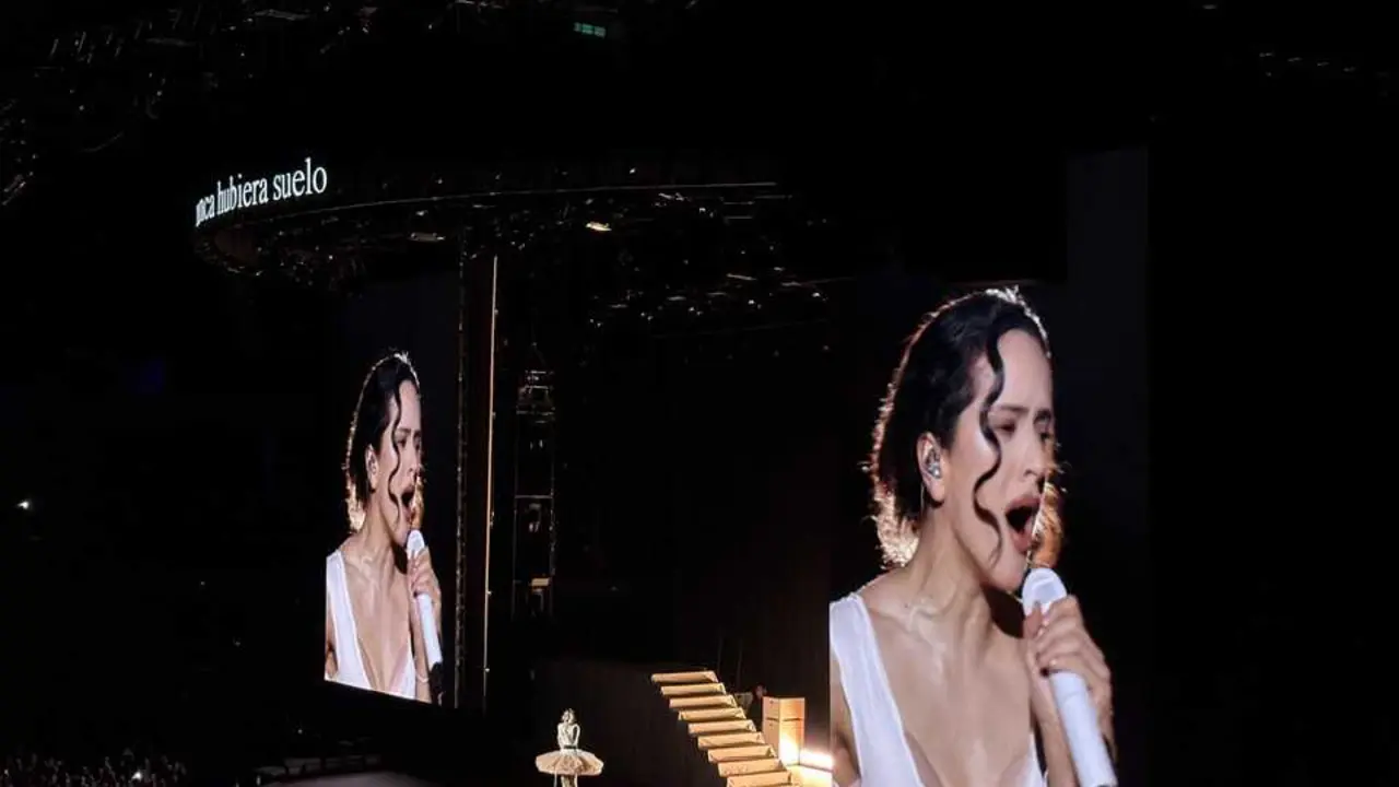 Rosal&iacute;a en su primer concierto de 'Lux Tour' en Madrid. Imagen de EP.