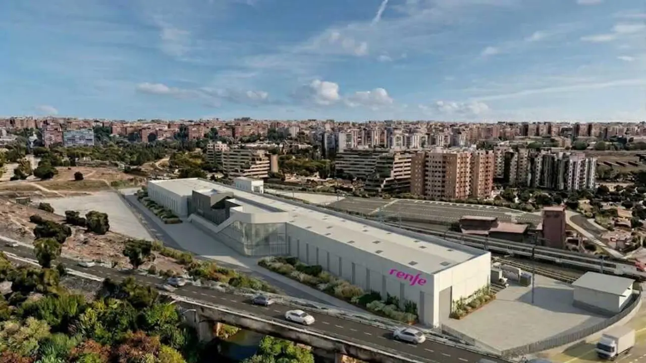 M&oacute;stoles-El Soto contar&aacute; con una base de mantenimiento para trenes de la l&iacute;nea C-5 de Cercan&iacute;as. Imagen del Ministerio de Transportes.