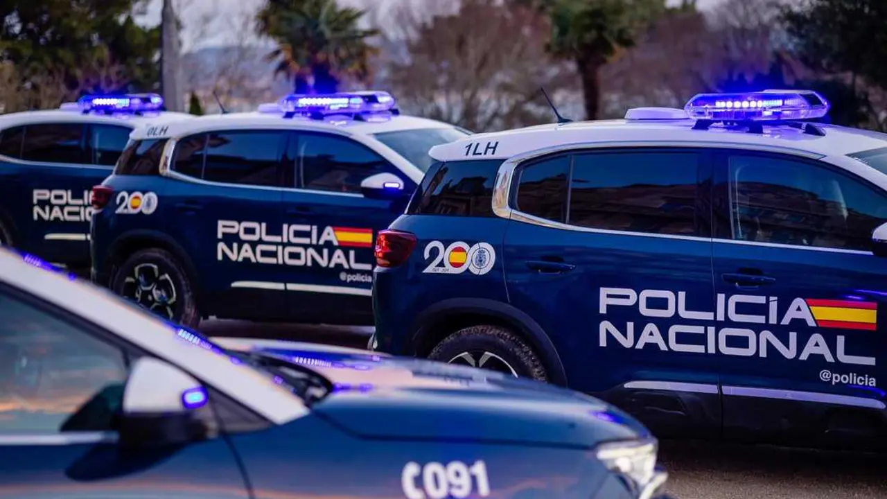 Coches de la Polic&iacute;a Nacional. Imagen de la Polic&iacute;a.