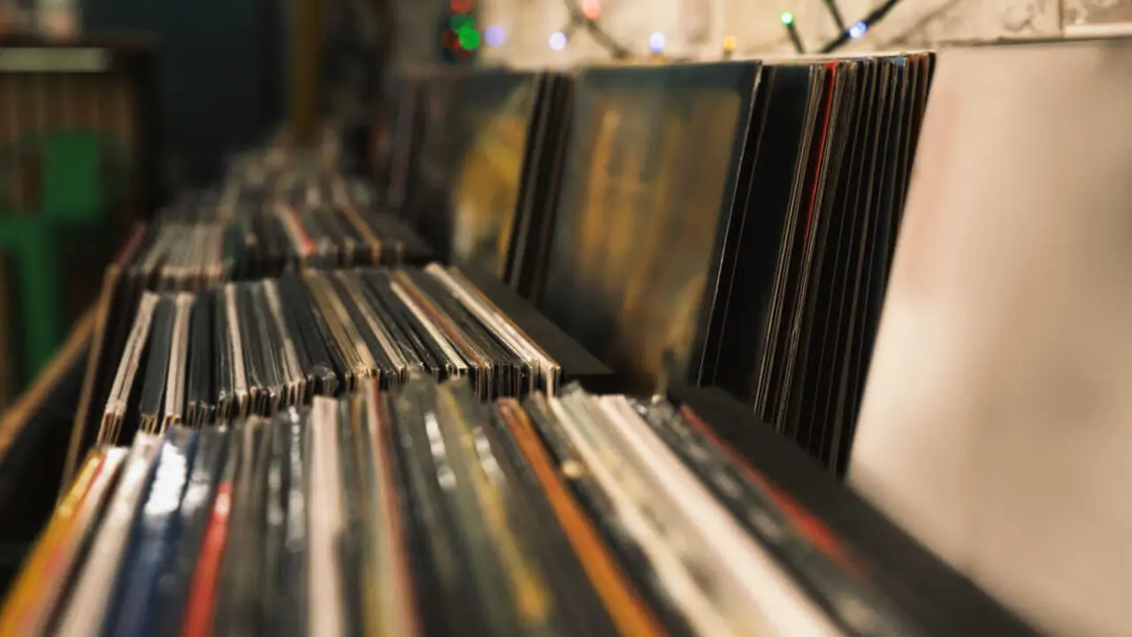 Vinilos en imagen de archivo.