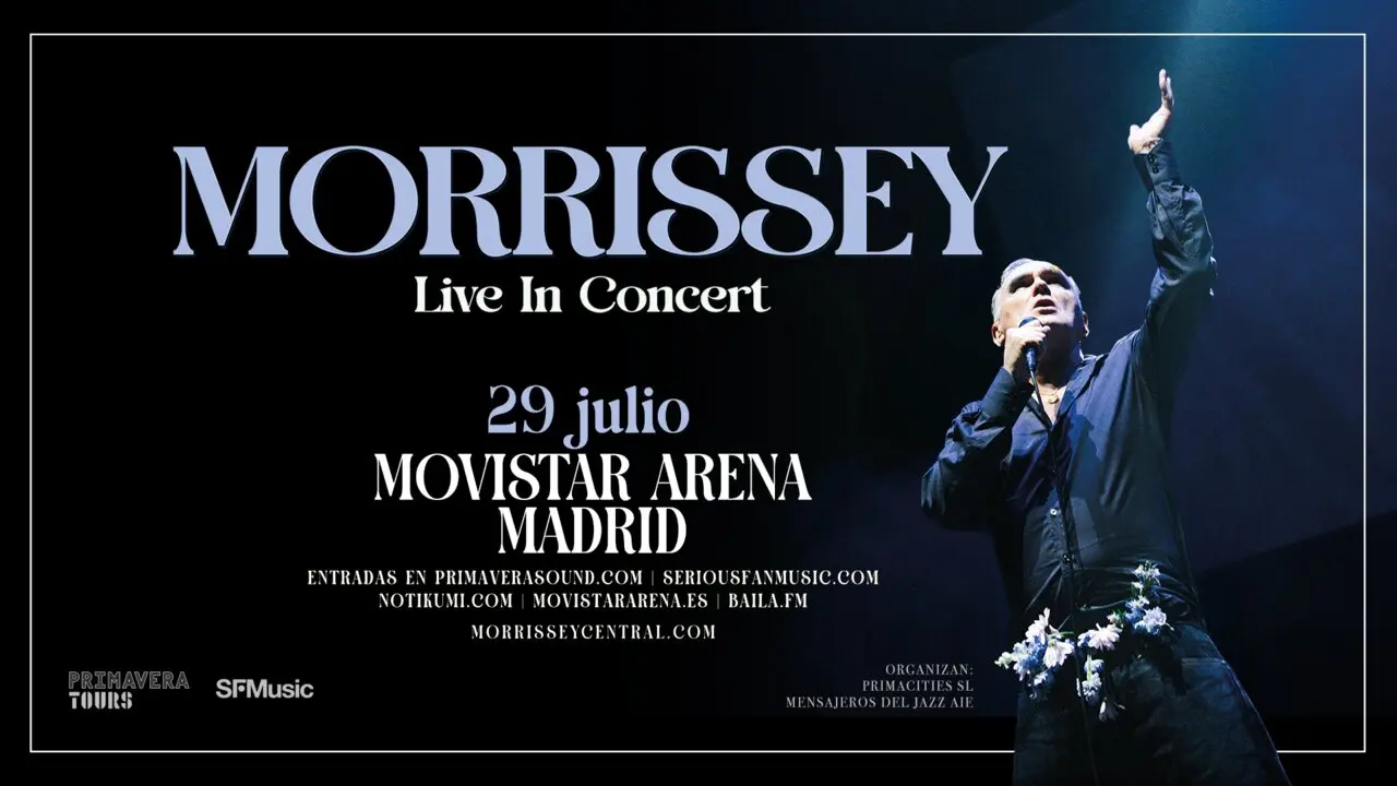 Cartel del concierto de Morrisey. Imagen de Movistar Arena.