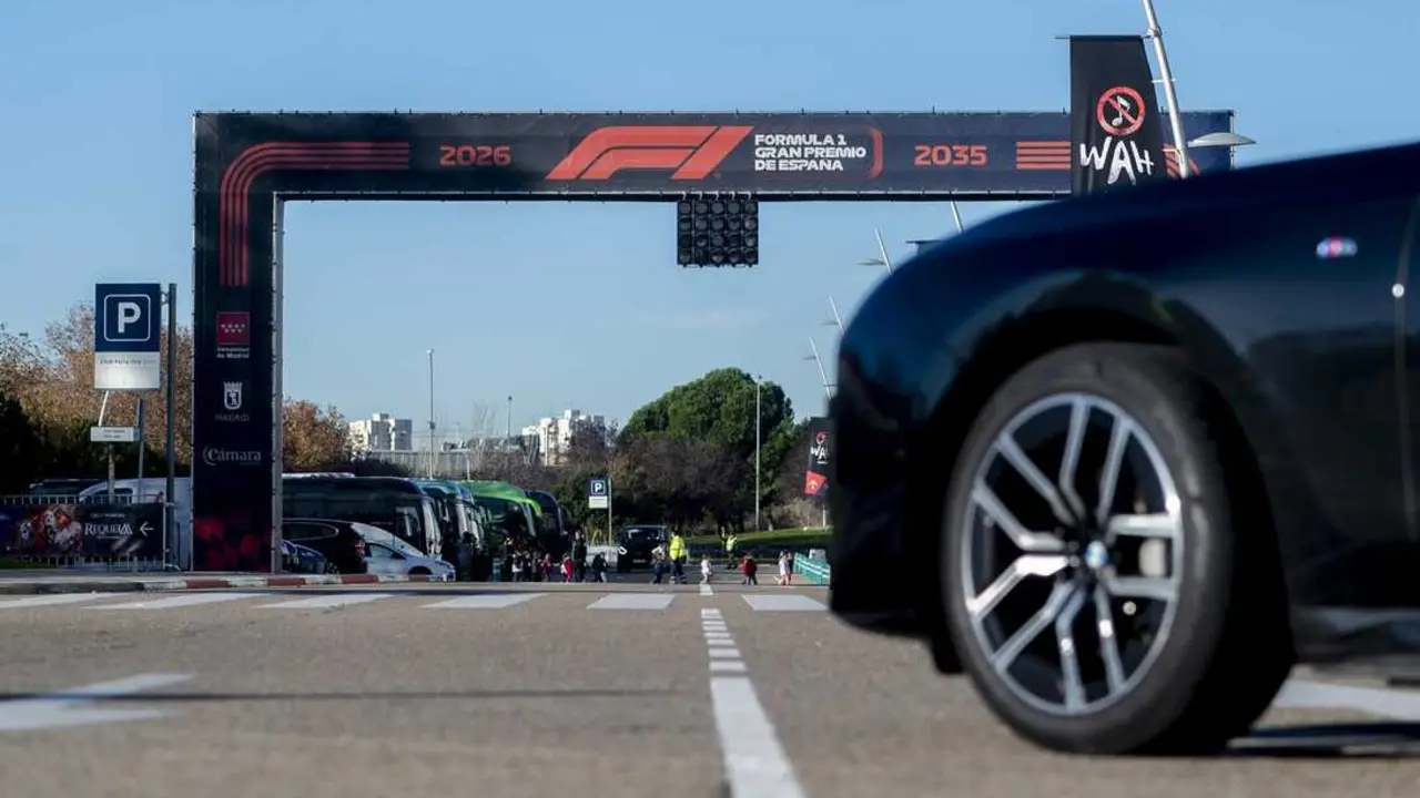 Arco de salida que tendr&aacute; el Gran Premio de Espa&ntilde;a de F&oacute;rmula 1, en IFEMA Madrid, a 5 de diciembre de 2024, en Madrid (Espa&ntilde;a). EP.
