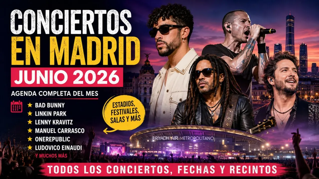 Conciertos de junio en Madrid.