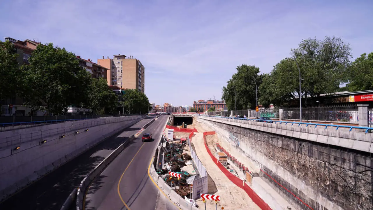 Obras del soterramiento de la A-5. Imagen del Ayuntamiento de Madrid.