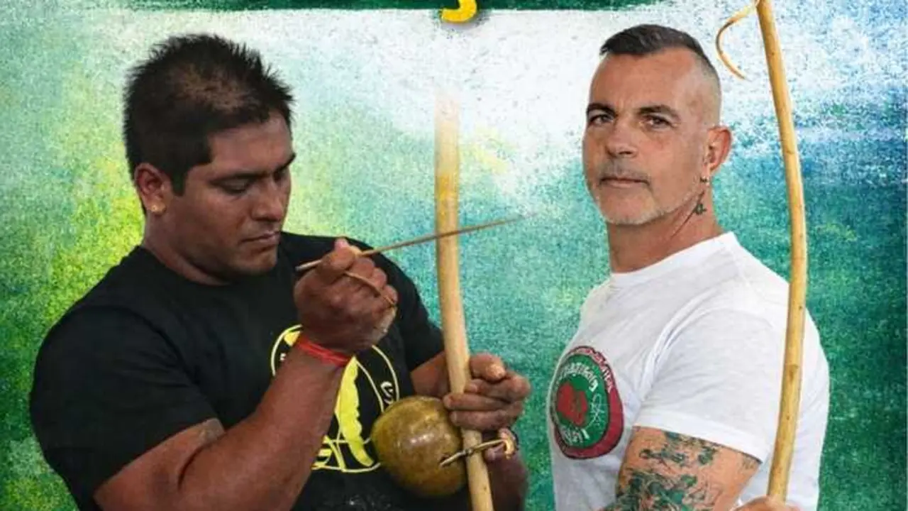 Cartel del evento Capoeira Ra&ccedil;a en M&oacute;stoles.