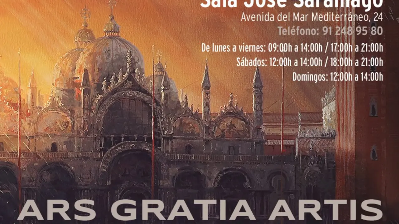 Cartel de la exposici&oacute;n &ldquo;Ars Gratia Artis&rdquo;, del artista Alberto Rodr&iacute;guez Serrano.
