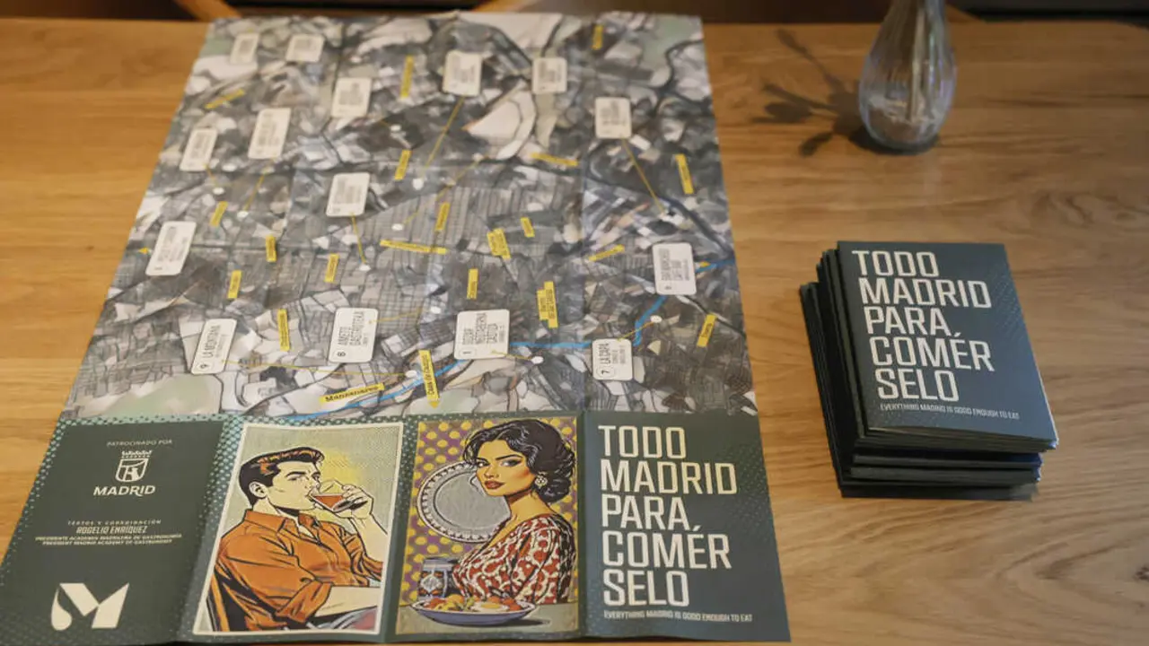 Mapa ilustrado 'Todo Madrid para com&eacute;rselo'. Imagen del Ayuntamiento.