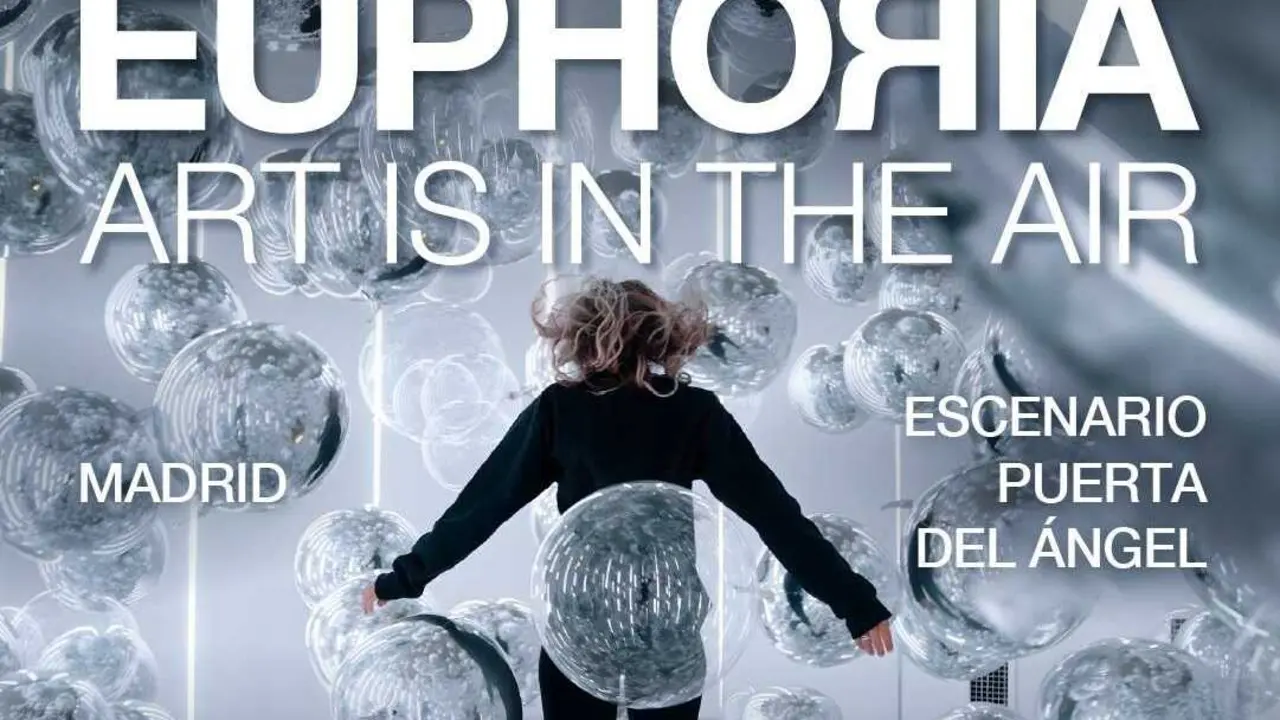 Cartel de la exposici&oacute;n Euphoria &ndash; Art is in the Air.