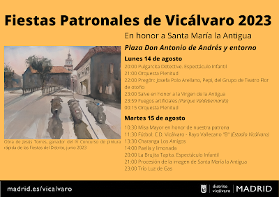 Cartel de las fiestas de Vicálvaro para este 2023