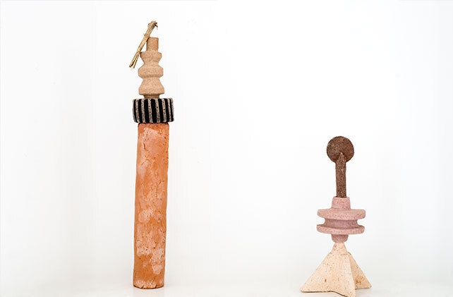 Maja Escher, Pequeno para-raios y Pequeno para-raios II, 2019. Imagen cortesía de la Galería Monitor