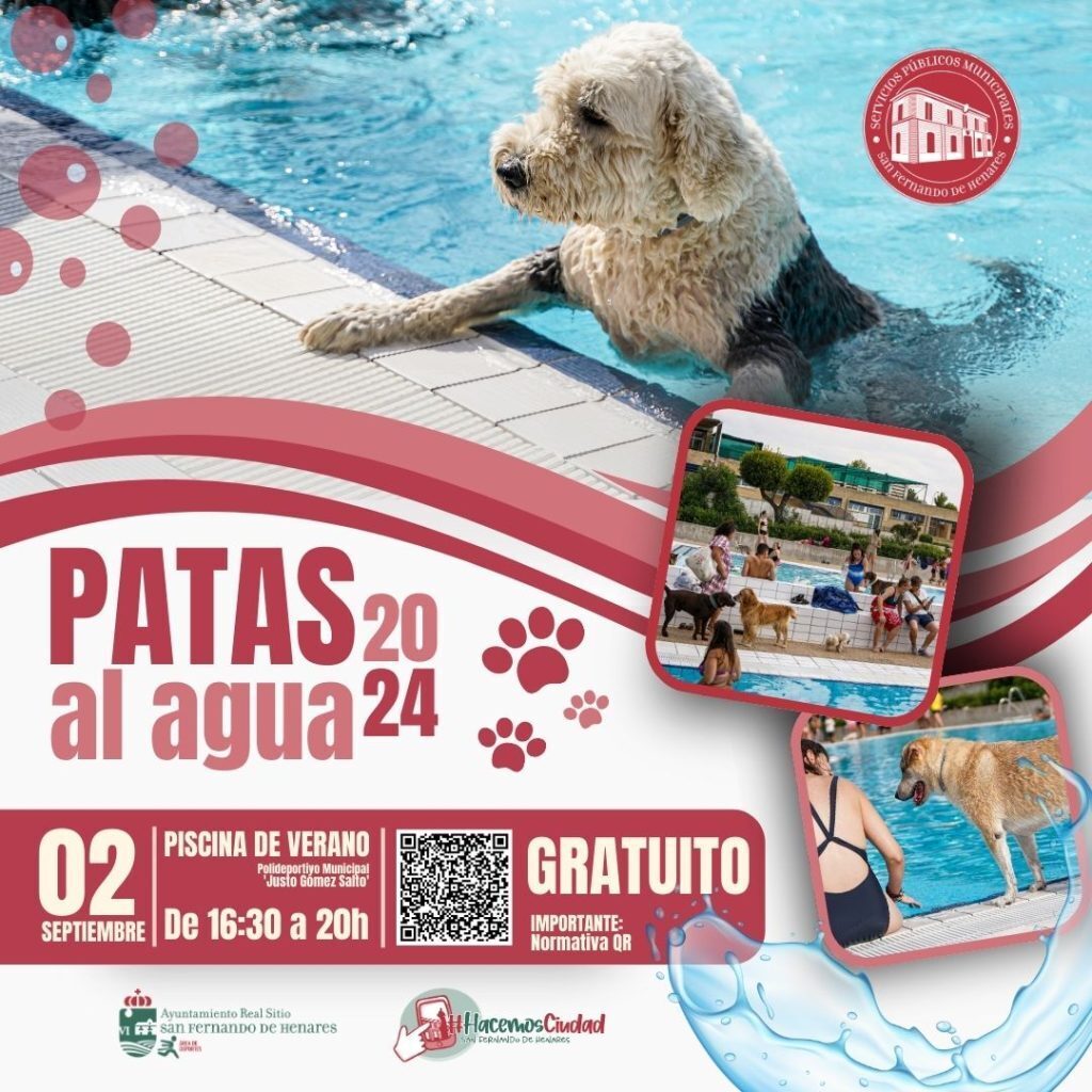 Cartel patas al agua
