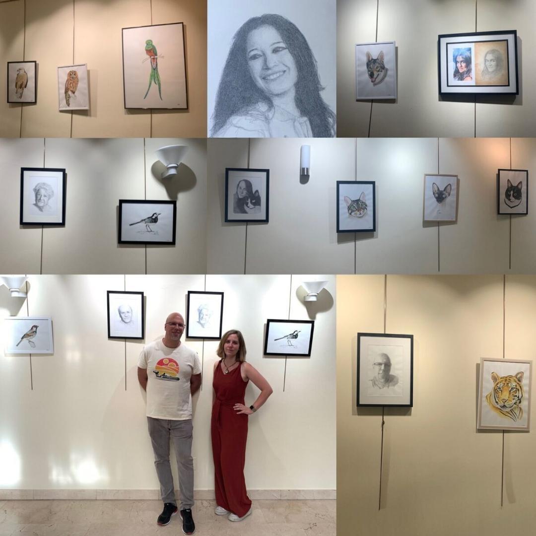 Los artistas de la exposición de Alpedrete.