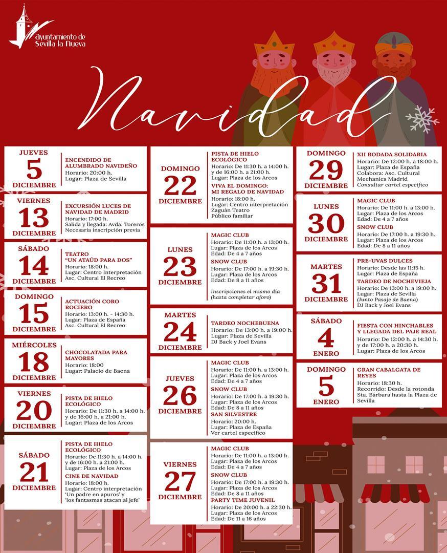 Programación de Navidad de Sevilla La Nueva. Imagen cedida por el Ayuntamiento del municipio.
