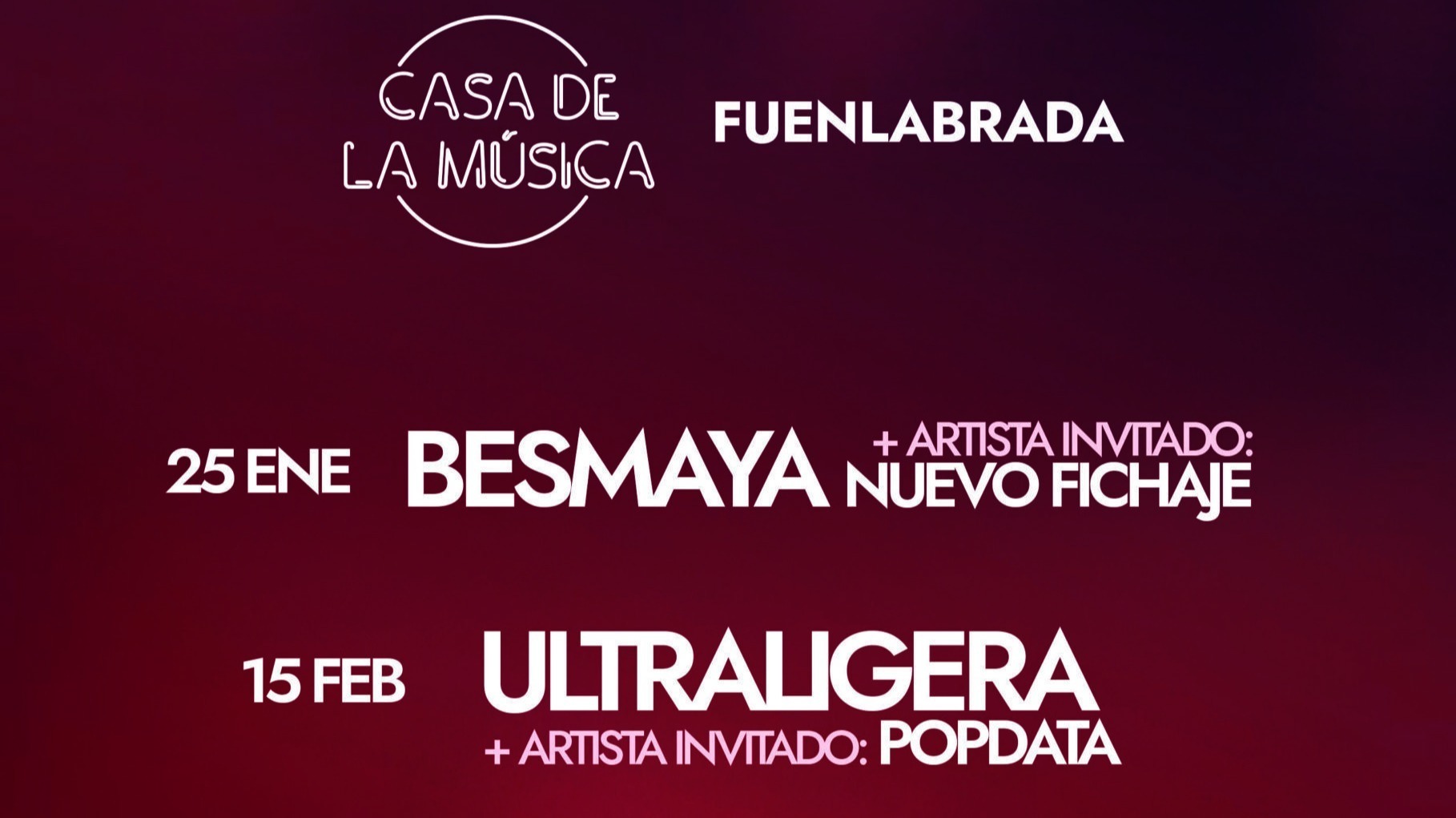 Cartel de las actuaciones del Inverfest en Fuenlabrada.