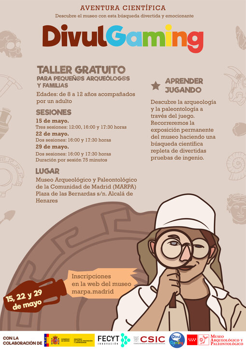 Cartel de Divulgaming. Imagen de la Comunidad de Madrid.