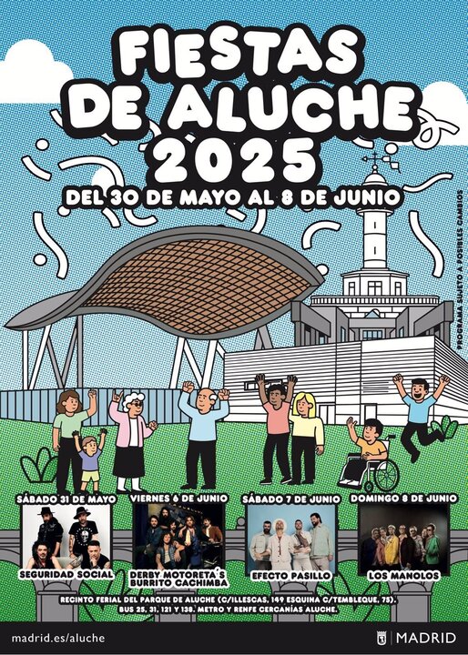 Cartel de las fiestas de Aluche. Imagen del Ayuntamiento de Madrid.