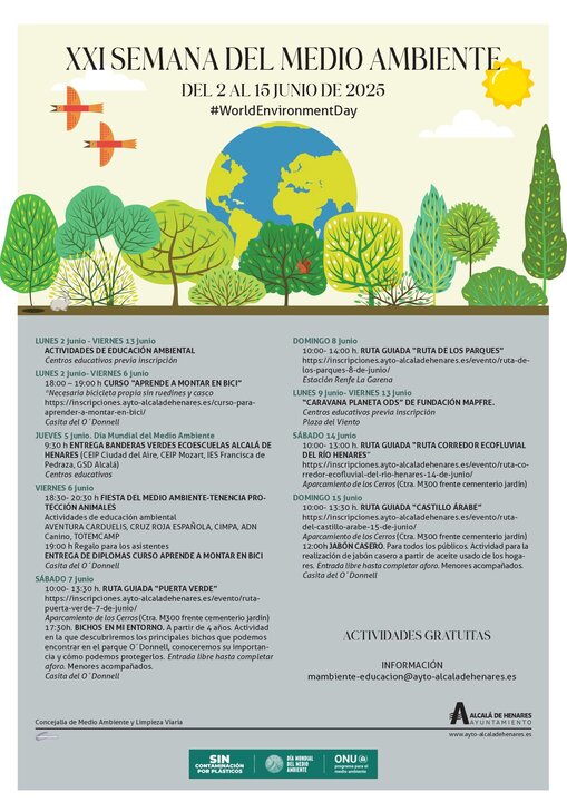 Cartel de la Semana del Medio Ambiente de Alcalá de Henares.