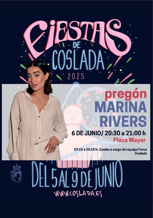 La influencer con millones de seguidores y vecina de Coslada, Marina Rivers, inaugurará las fiestas de su ciudad.