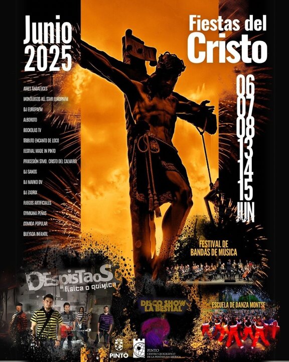 Programación de las Fiestas del Cristo de Pinto 2025.