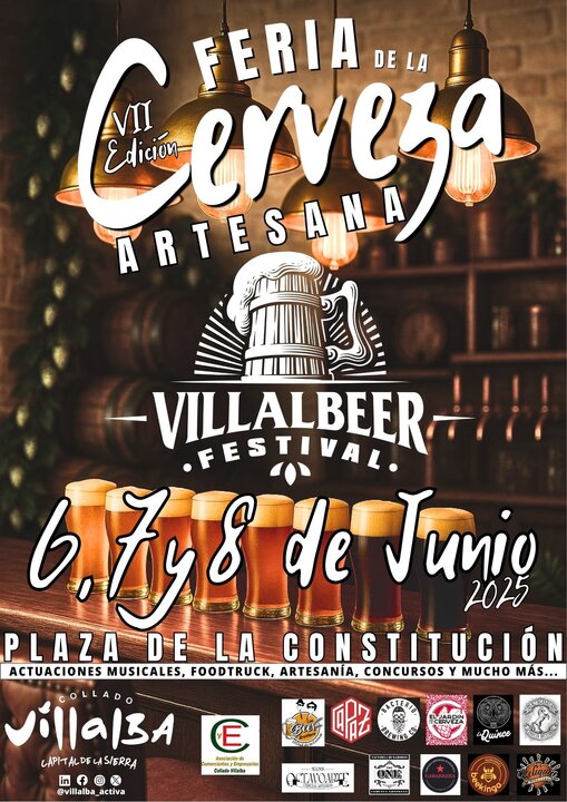 Cartel de la VII Feria de la Cerveza de Villalba.