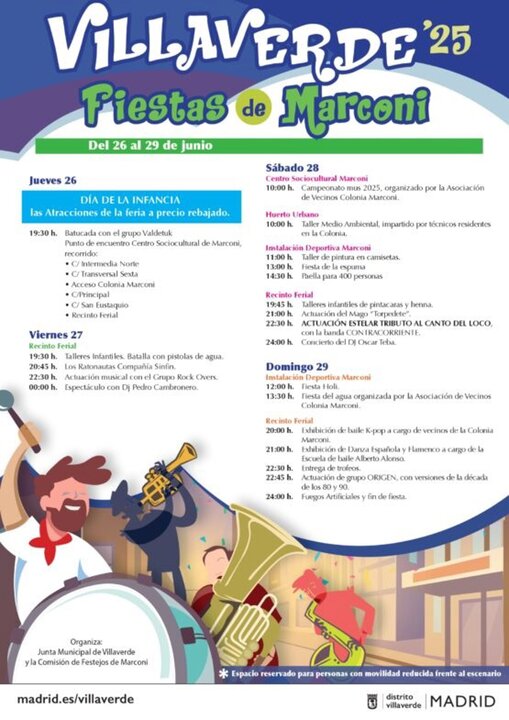 Cartel de las fiestas de villaverde.