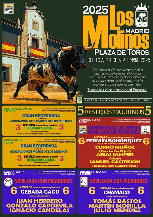 Cartel de las fiestas de Los Molinos.
